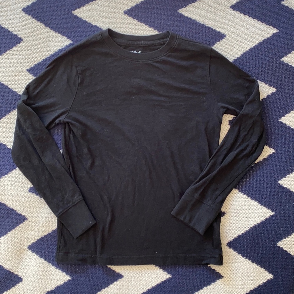 Youth Long Sleeve Black Tee